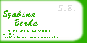 szabina berka business card